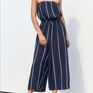 Silence + Noise Jackson Strapless Culotte Jumpsuit